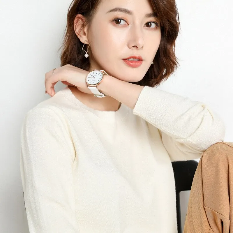 Women Sweater O-neck Pullover Shirt