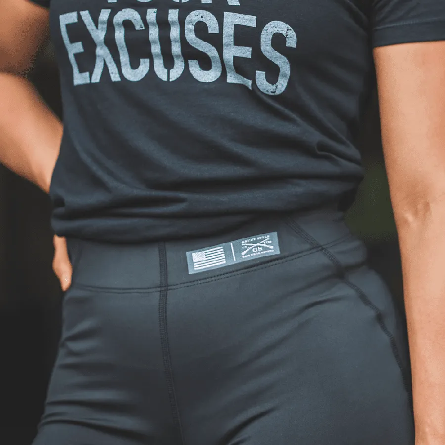 Women's Fitness 7/8 Cropped Legging - Black