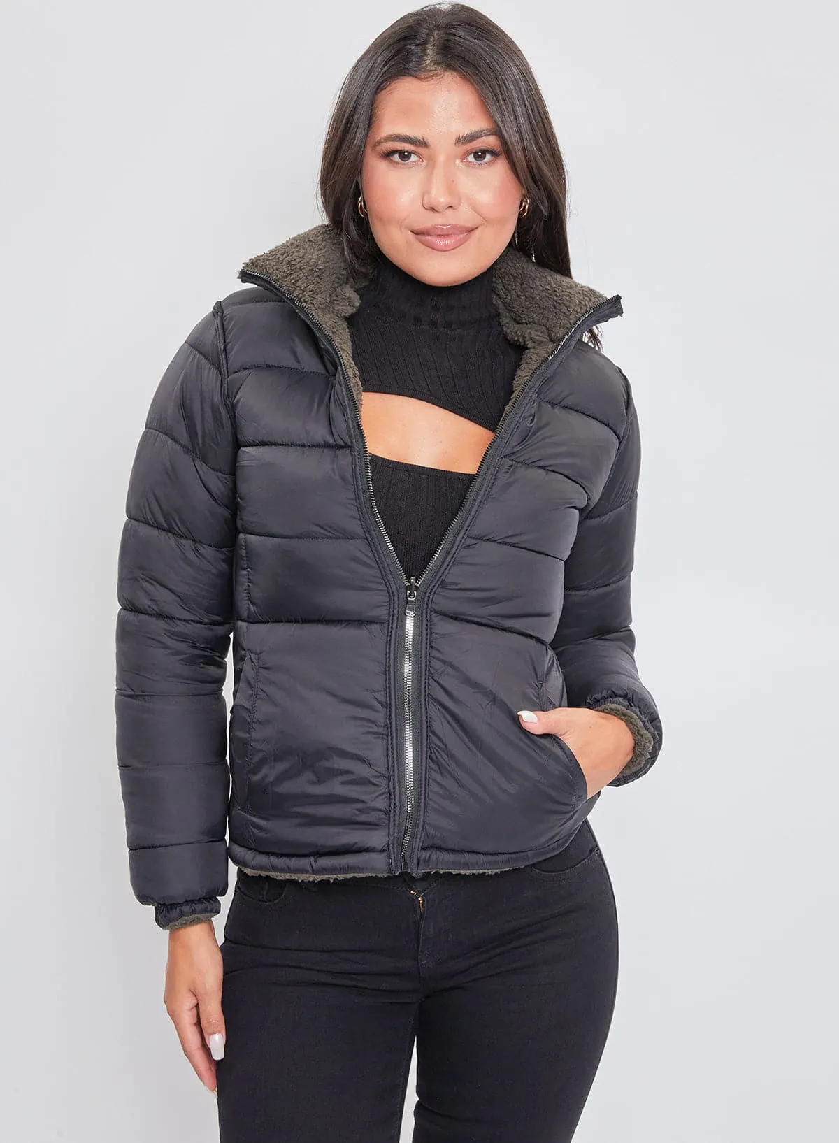 Women's Winter Poodle Fur Reversible Jacket