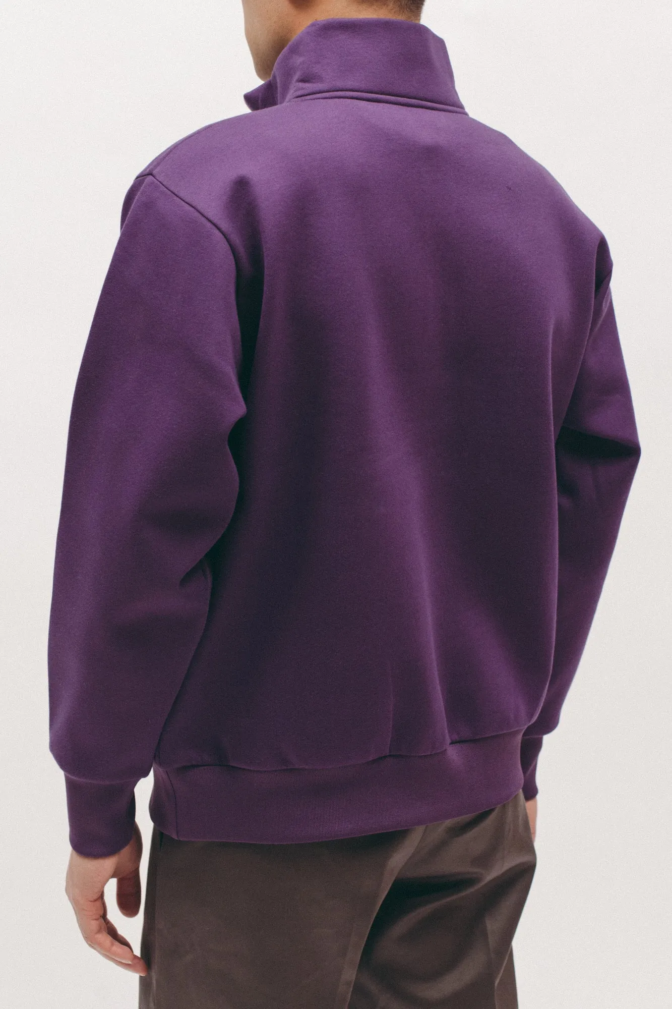 Zip Mock Poly Fleece - Lavender